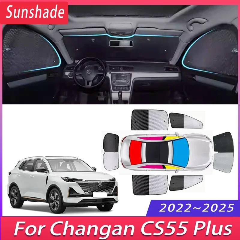 

Car Sunshade For Changan CS55 Plus 2022~2025 2023 2024 Heat Insulation Sun Protection Sunshade Windshield Visor Car Accessories