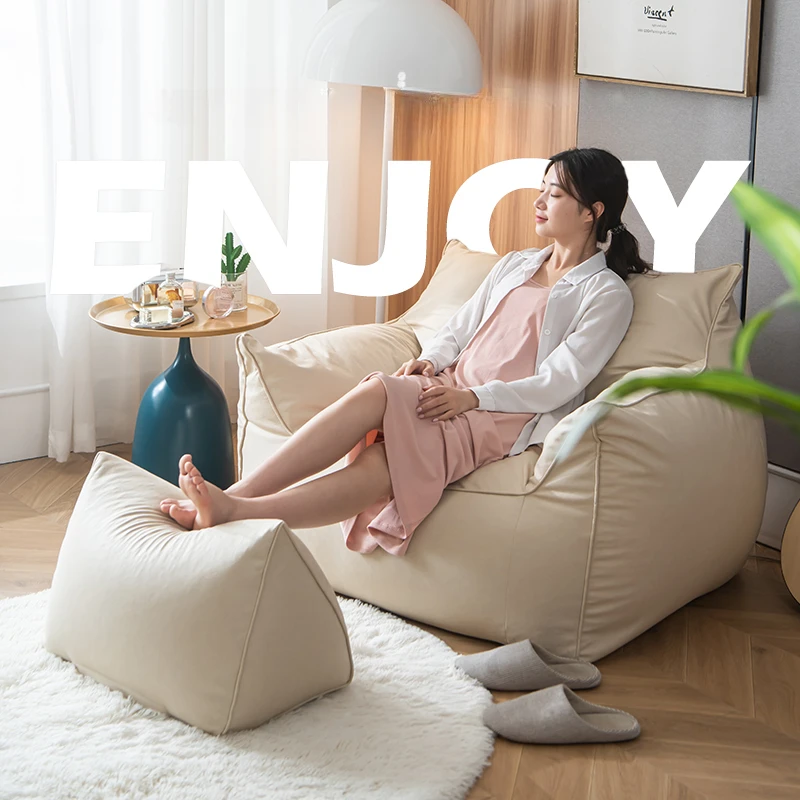 Small Apartment Tatami Bedroom Balcony Lounge Chair Sofa Set Washable Armchair Lazy Sofa Bean Bag Living Room Furniture