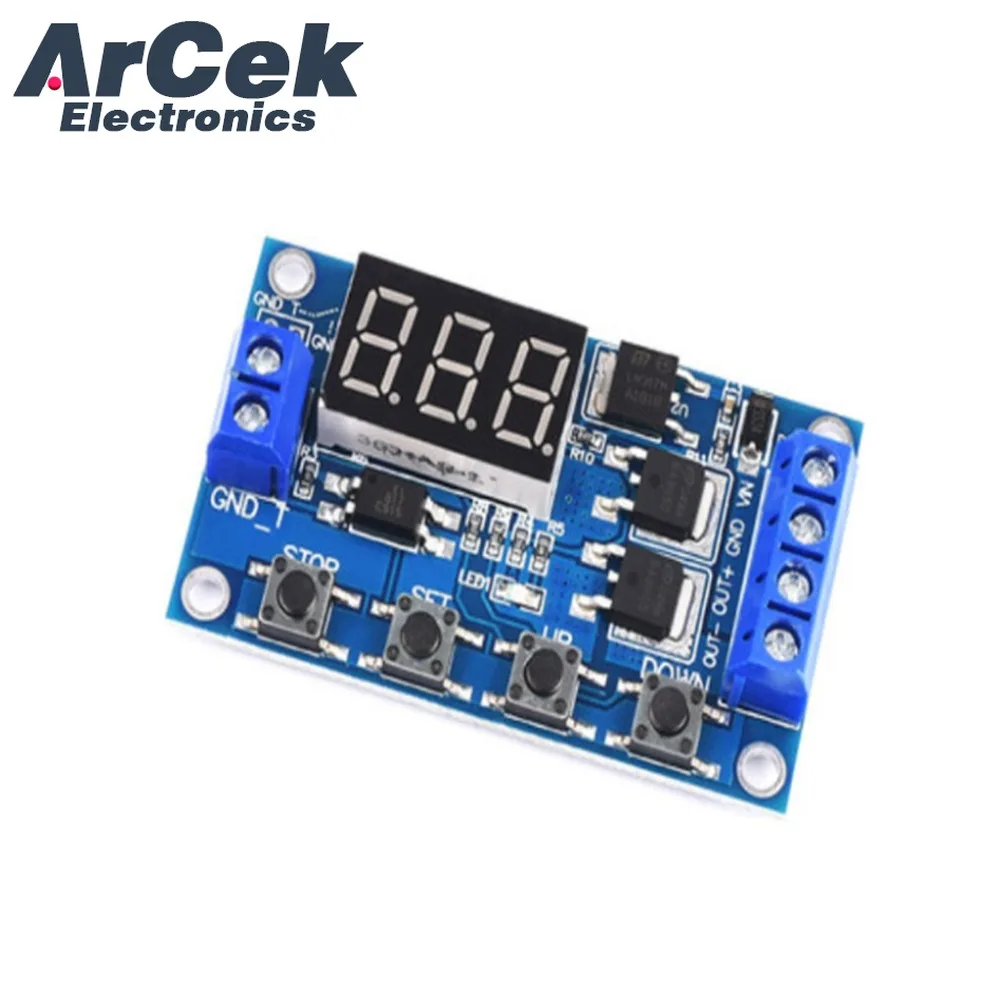 12V 24V Trigger Cycle Timing Delay Switch Circuit Dual MOS Tube Control Board Replacement for Relay Module DIY