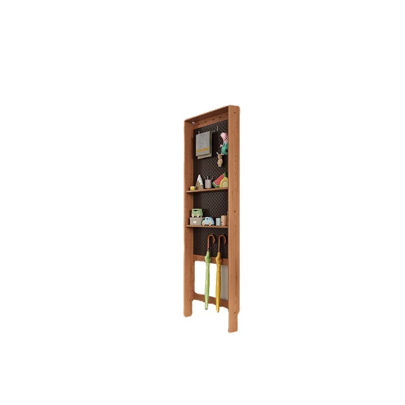 

Customizable solid wood LED luxury wall rack modern simple home