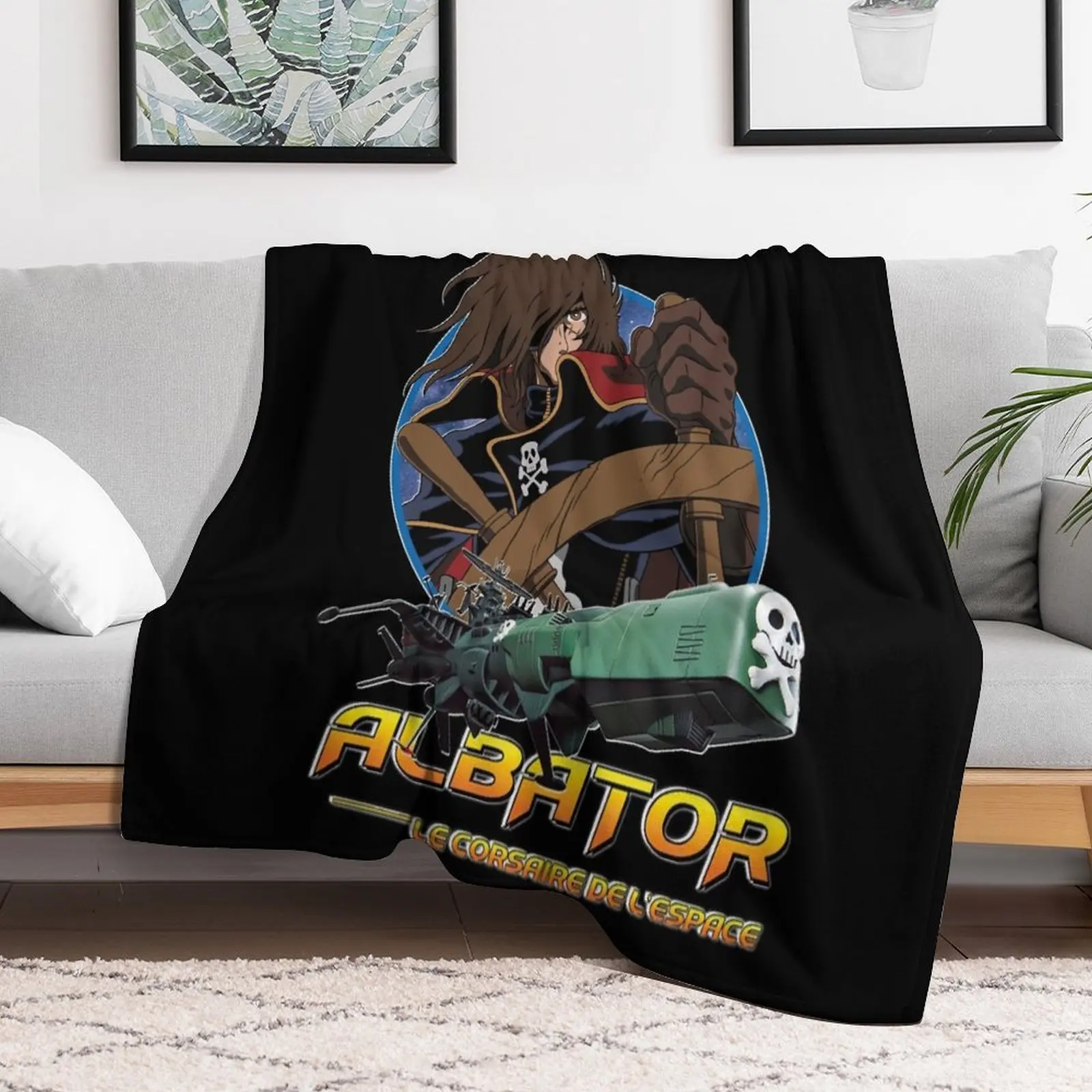 

Albator (Captain Harlock) Throw Blanket Blankets For Sofas bed plaid Soft Blankets