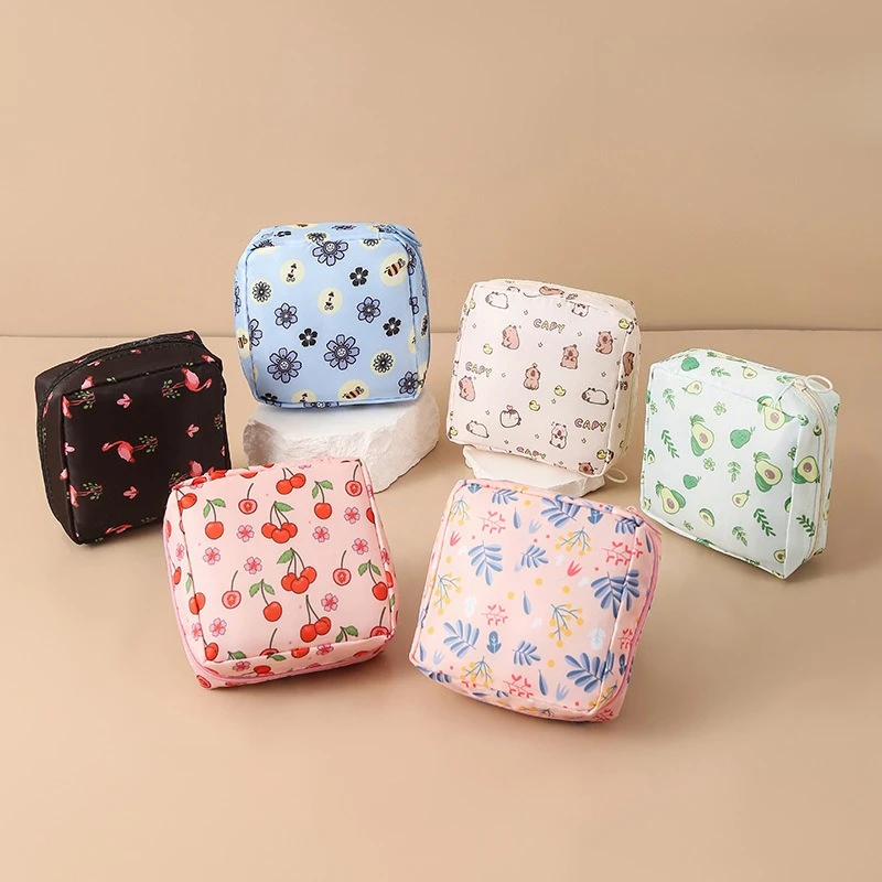 

Women's Hygiene Organizer Bag - Portable Compact Storage for Pads/Charger/Cosmetics (Discrete College & Travel Must-Have Pouch)