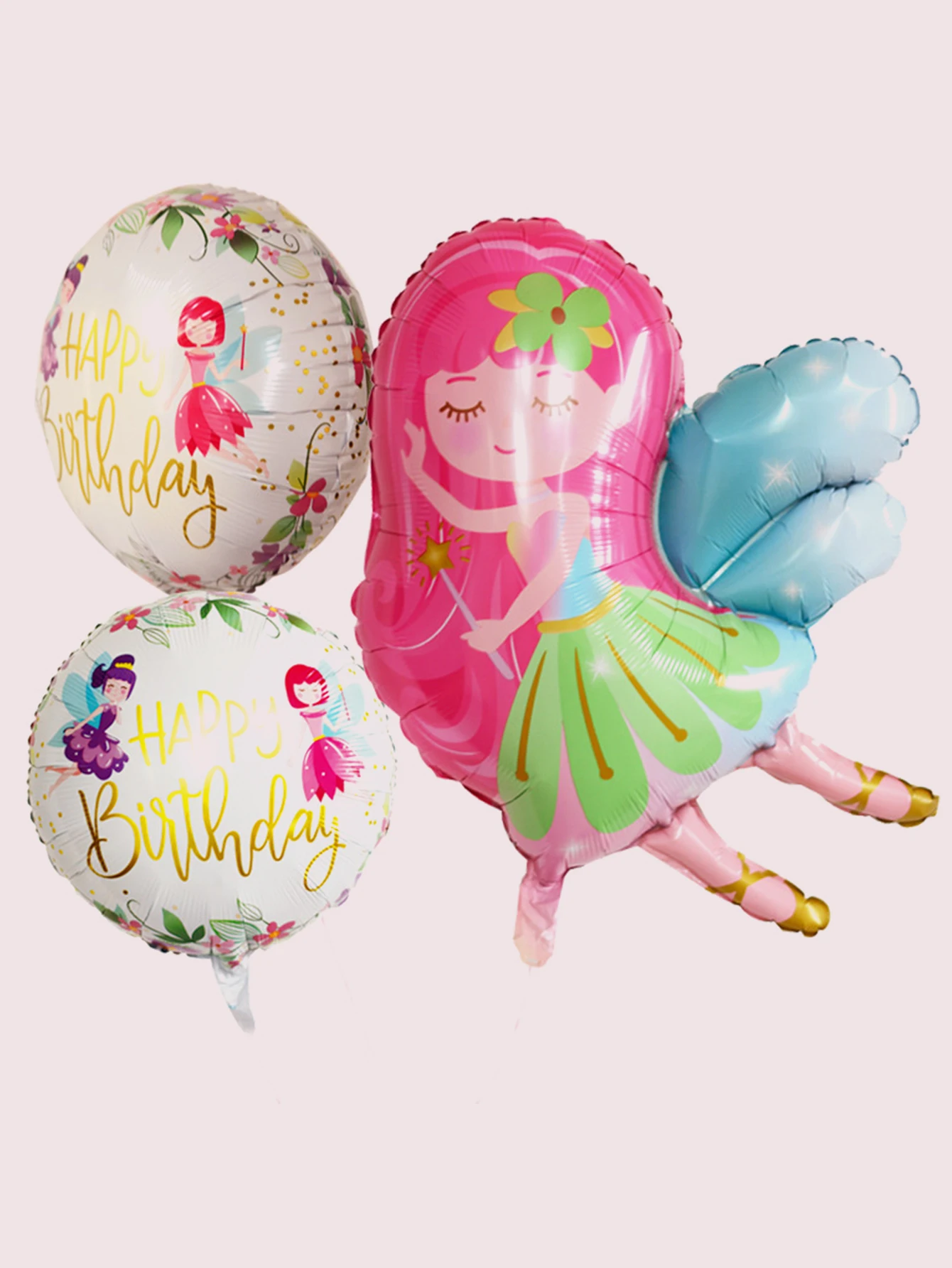 3 szt. Anioł wróżka balony foliowe z 18 cali anioł urodziny balon z helem dekoracje na imprezę urodzinową Baby Shower Girl