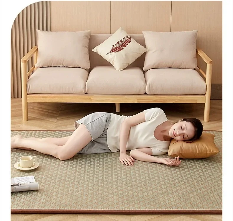 120x200CM Summer Linen Lounge  Home Bedroom Bed Mat Living Room Floor for Dormitory Mattress Tatami Sleeping Mat