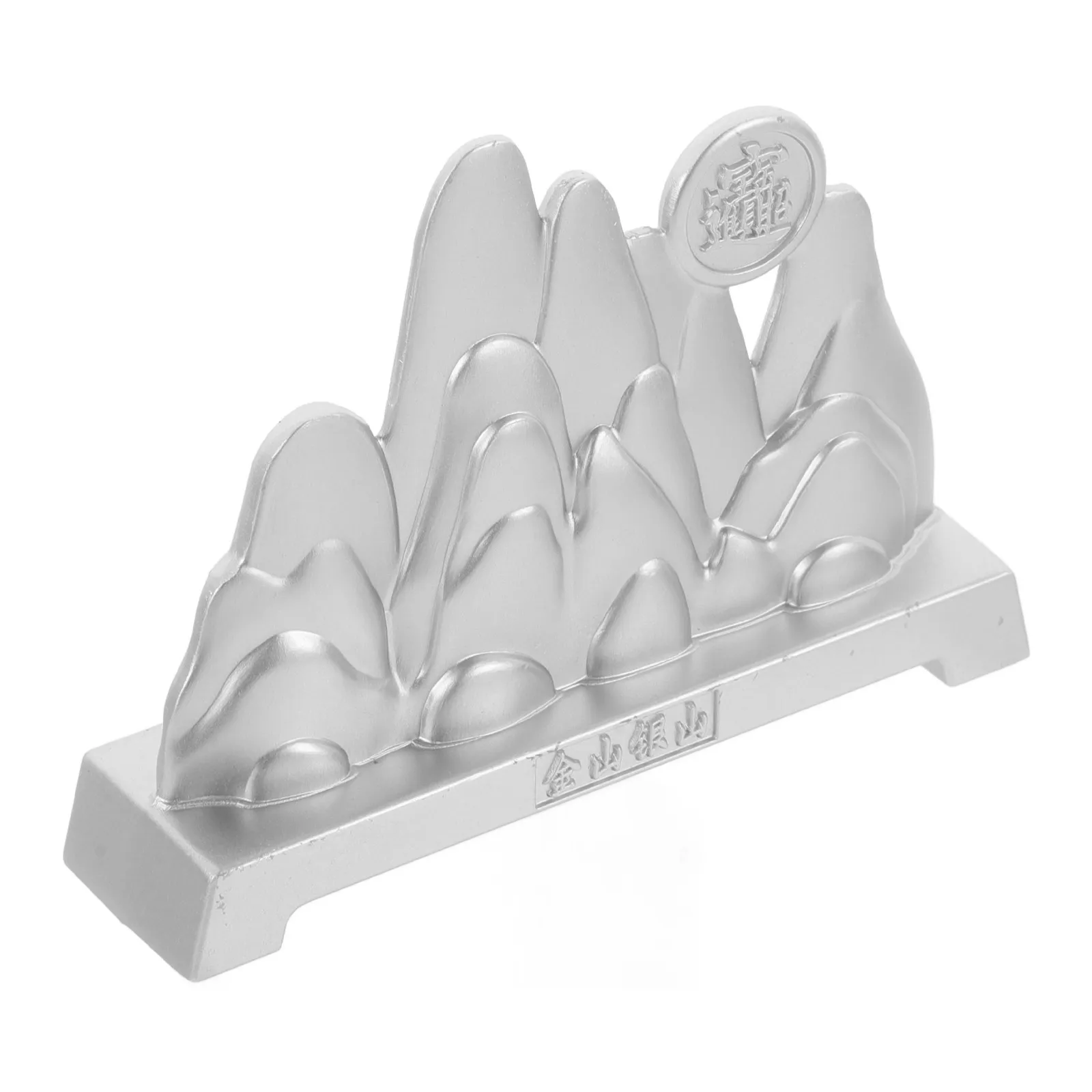 Desktop Mountain Iron Alloy Craft Elegant Mountain Sculpture Decoration for Home Office Desk Statues Day Progress Ornament