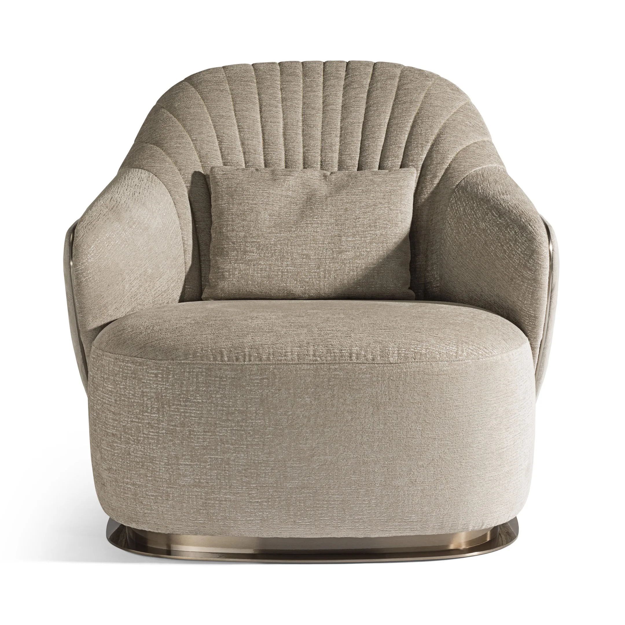 イタリアデザインのモダンなホテルのステンレススチールレザーアーム高級椅子