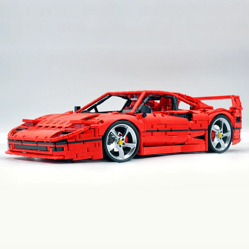 X001 Technical Red F40 Super Sports Car Compatible MOC-140629 Vehicles Building Blocks Bricks Puzzle Toy Christmas Gift For Kids