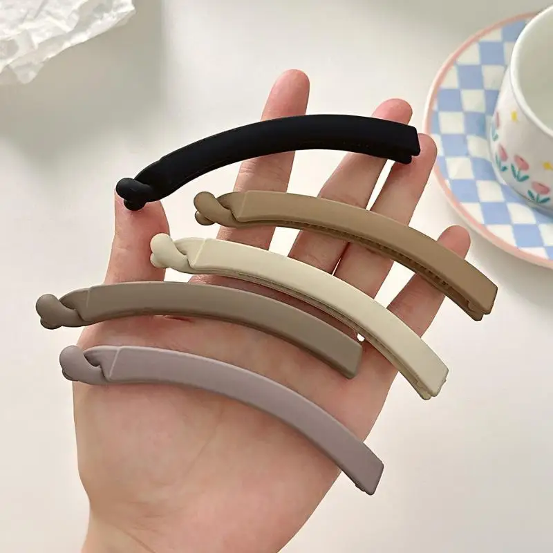5 Stück Acryl-Bananenklammern, elegante Damen-Haarspangen für den Hinterkopf, koreanische Pferdeschwanz-Haarnadeln, Haarspangen für Mädchen, Haar-Accessoires – Detail 1