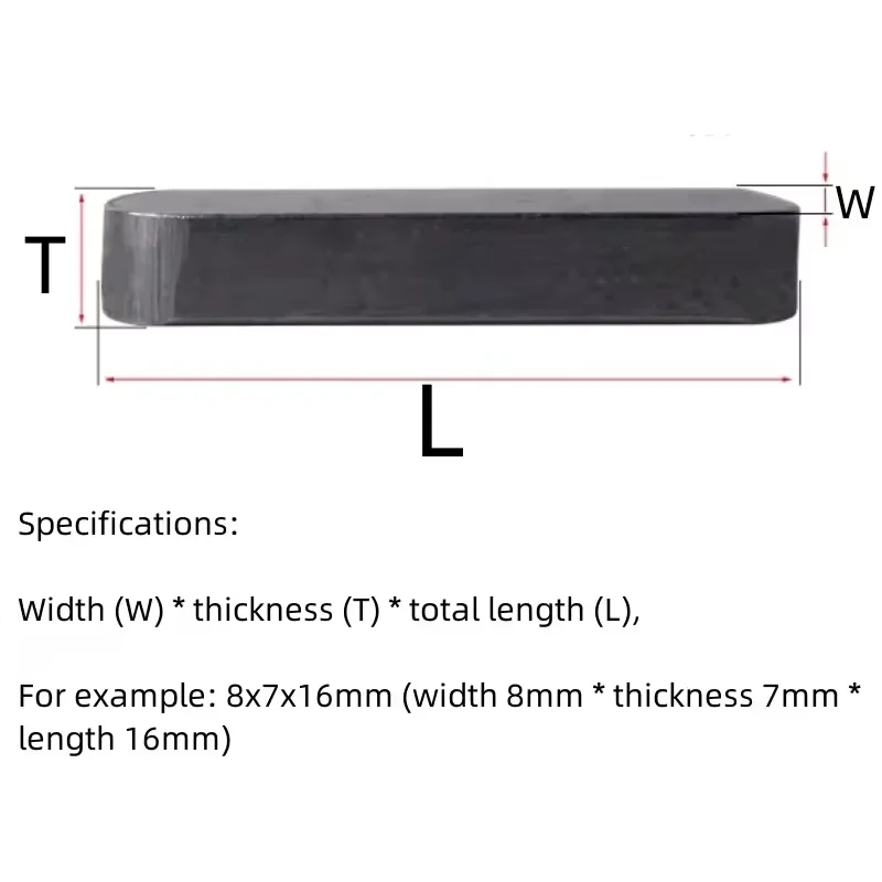 2-10pcs A-type Shaft Keys M8 M10 M12 M14 M16 35 # Steel Parallel Keys Drive Shaft Flat Keyway Pin GB1906