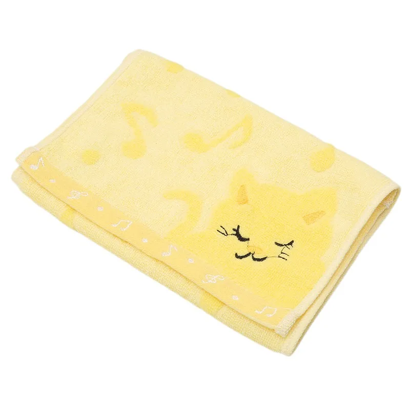 1pc Soft Children Baby Towel Washcloth Bathing Feeding Cartoon Cat Cotton Towel for Newborn Infant Handkerchief Shower Cloth