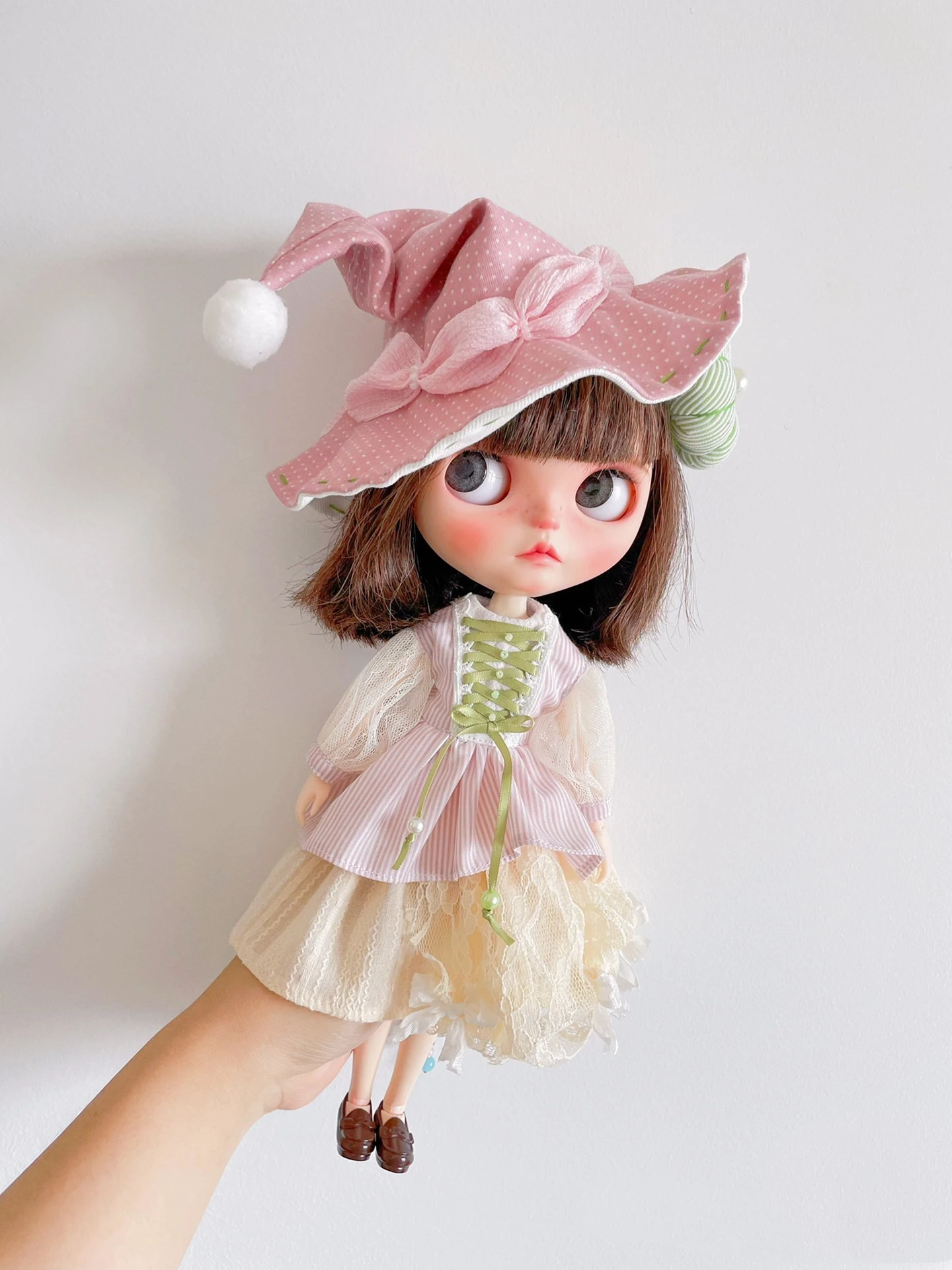 Four-piece set BJD Blythe Clothes Little witch dress (Fit  Pullip,Ob24, Licca、qbaby、ICY, JerryB, 1/6 Doll)