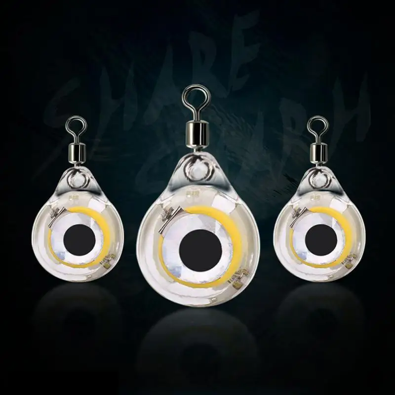 Mini señuelo de pesca con luz LED, bajo el agua forma de ojo, lámpara luminosa para atraer peces
