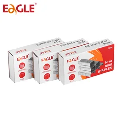 3-Box Bulk Pack Eagle No 10 Staples,3000 Pieces Total, 1000 Pcs per Box, Office and School Binding Accessories