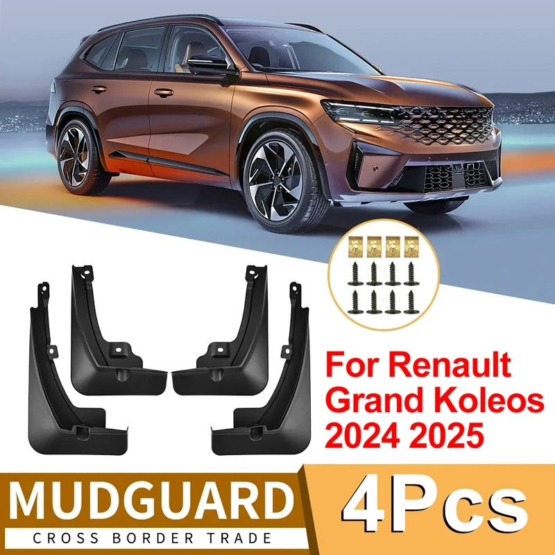

4 шт./компл. автомобильные брызговики, брызговики, расширители передних и задних колес для Renault Grand Koleos 2024 +