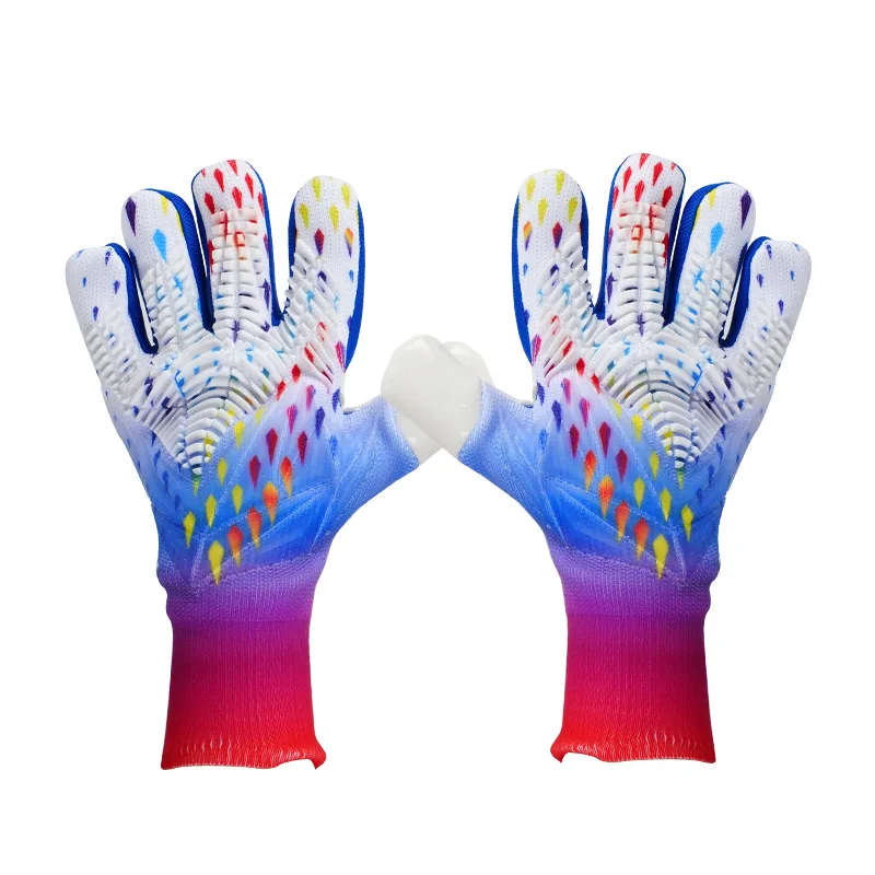 Football Goalkeeper Gloves Thickened Latex Anti Slip Goal Keeper Gloves with Finger Protection Shockproof for Adults Youth Kids