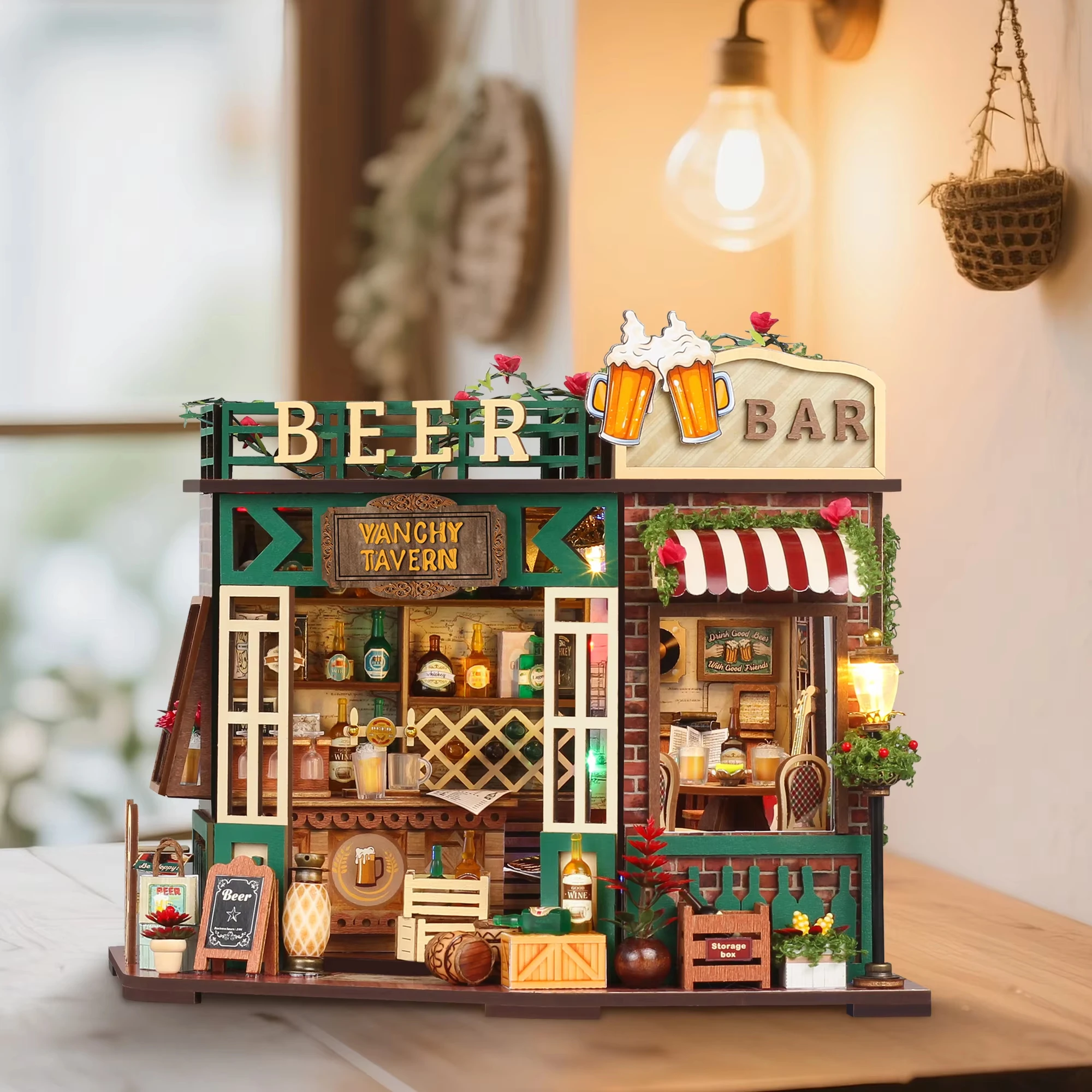 

DIY Mini Wooden Dollhouse With Furniture And Light Kit Doll House Miniature Accessories Handmade Wooden Toy Birthday Gift Set