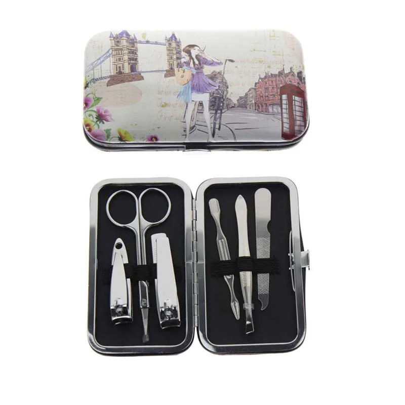 

6 in 1 Women Girl Perfect French Manicure Tools Set Kit For Popular Holiday Birthday Christmas Gift