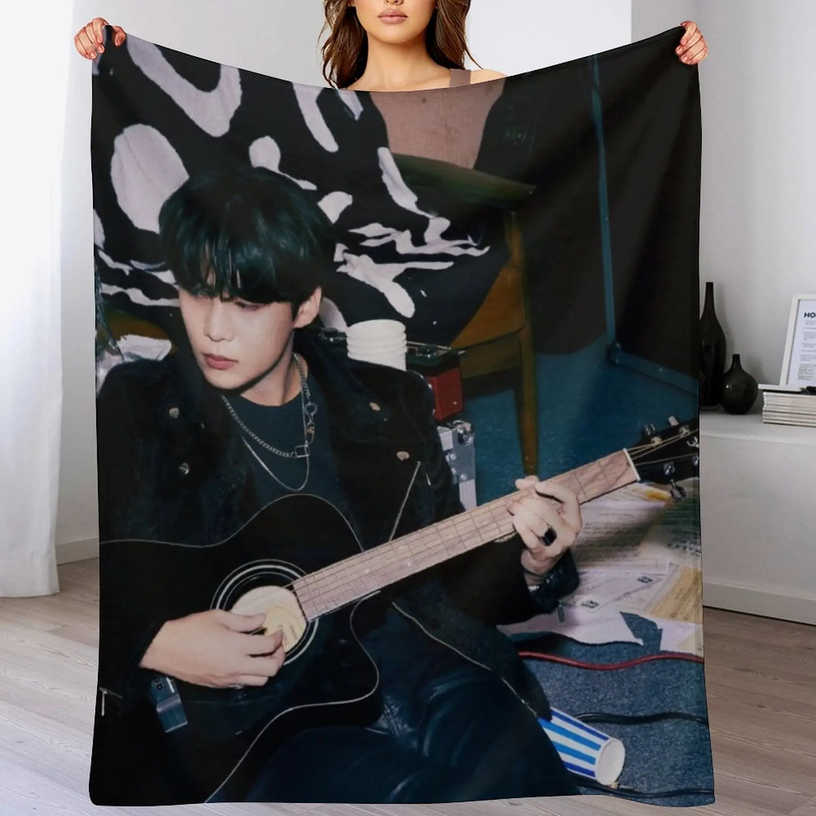 JONGHO ATEEZ - Universe Back Stage Rockin' Throw Blanket for sofa Hairys sofa bed Weighted Blankets