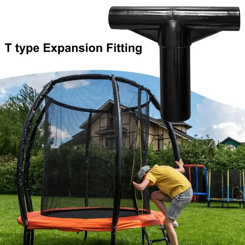 T Type Expansion Fittings Trampoline Enclosure Replacement Protective Tube Quick Connect for Trampoline Trampoline Frame Parts