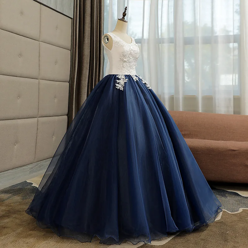 Round Neck Wedding Dress Sparkling Party Dresses for Women Sexy Applique Elegant Banquet Gown Porm Dress Formal Occasion Dresses