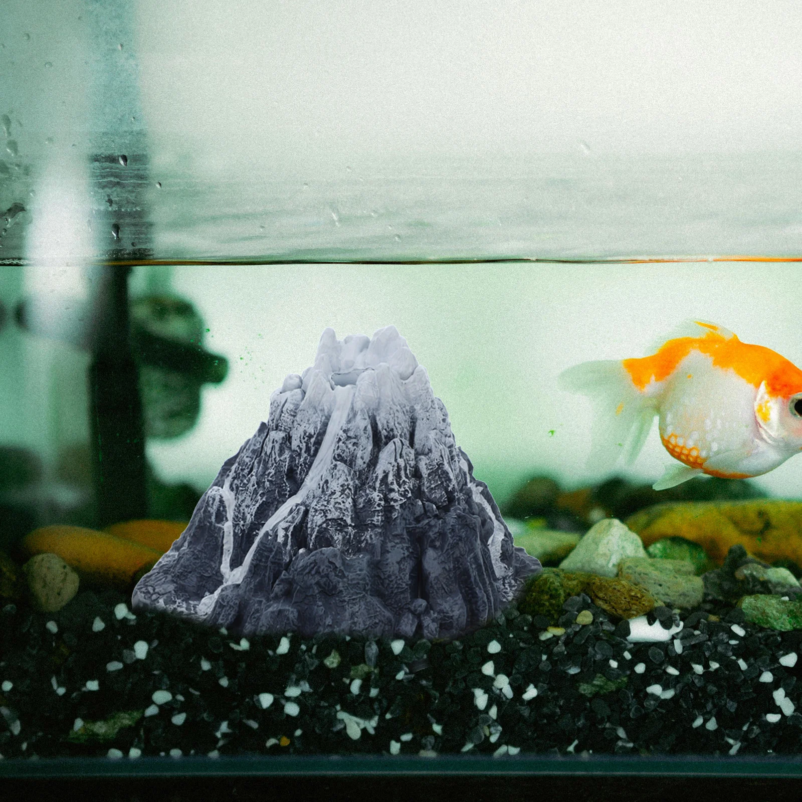 Aquarium Sand Schnee Berg Ornamente Betta Aquarium dekorative Handwerk grau Vorschule