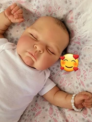 18 Inch Peaches Newborn Doll 3D Painted Bebe Newborn Doll Handmade Lifelike Lovely Reborn Doll For Children Birthday Gifts