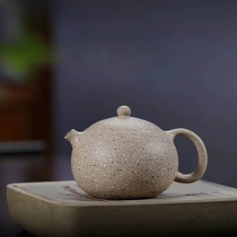 

180ml Elegant Yixing Purple Clay Teapots Handmade Xishi Pot Raw Ore 8 Mesh Coarse Sand Mud Kettle With Filter Zisha Tea Set Gift