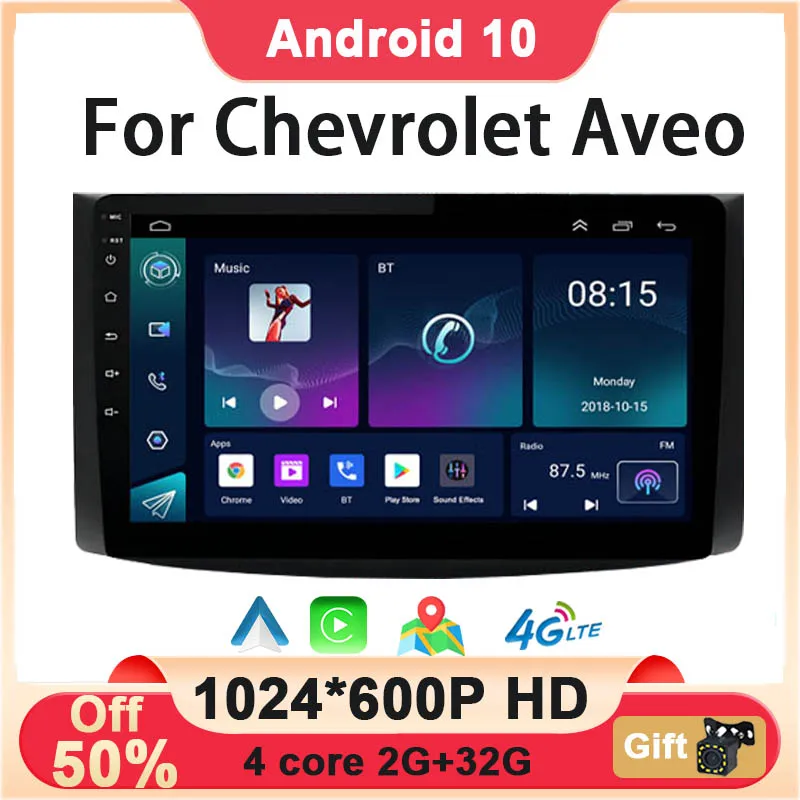 

50% off sale Android 10 Multimedia Video Player For Chevrolet Aveo 2006-2012 2din 2G 32G ROM Carplay Auto Car Radio Head Unit