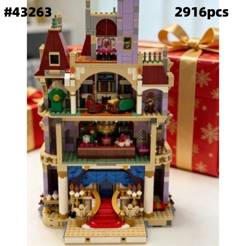 2025 Princess Castle Romantic Toy 43263 Modular Model for Girls Educational Building Blocks Birthday Gift Decorative Toy 2916Pcs