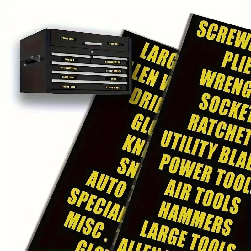 Tool Box Label Sticker, 36pcs/set Self Adhesive Tool Box Label Sticker, Office Stationery & Supplies