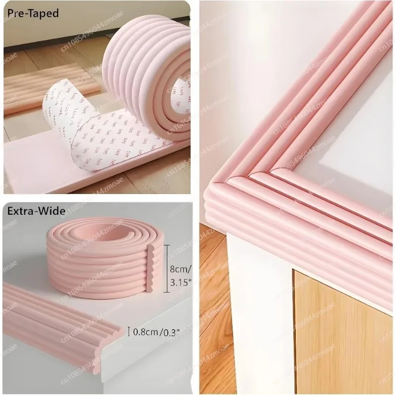 2M Safety Protection Strip Table Desk Edge Guard Strip Corner Protector Furniture Corners Children Safety Foam Protection view 4
