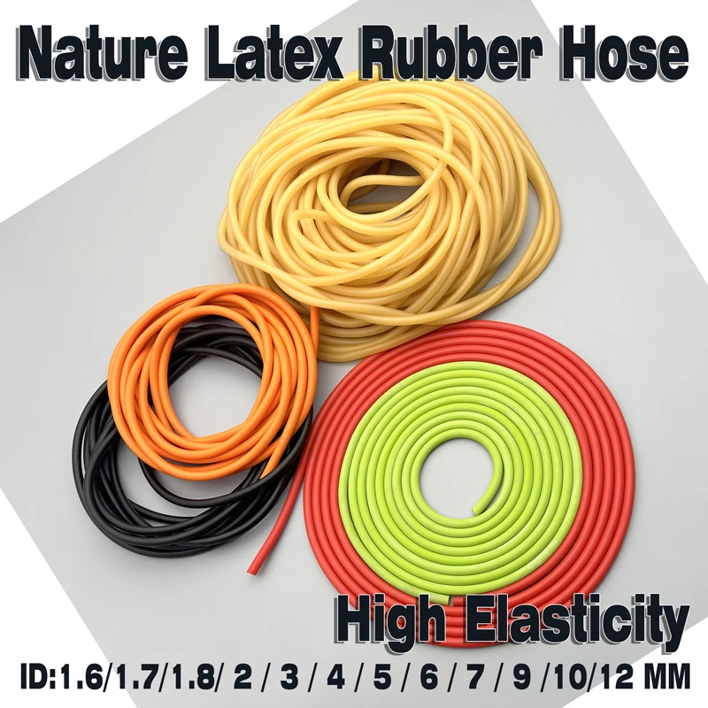 1M/3M Nature Latex Rubber Hoses 1.6 2 3 4 5 6 7 9 10 12 14 17mm High Resilient Elastic Surgical Medical Tube Slingshot Catapult