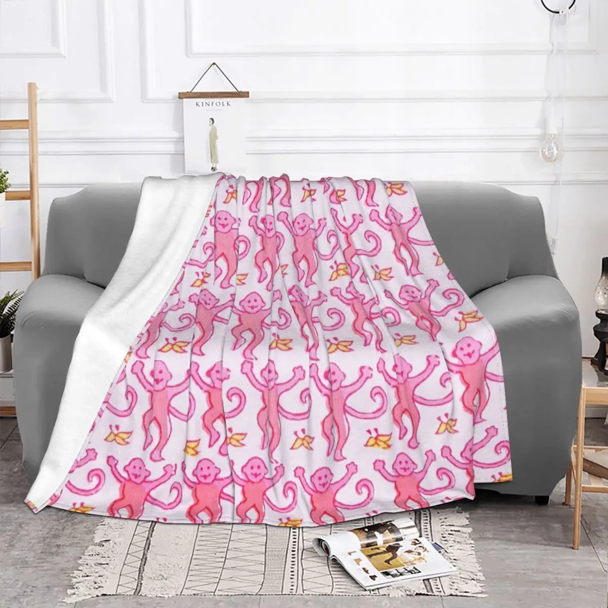 Pink Roller Rabbit Blankets Coral Fleece Plush Autumn/Winter Cute Animal Super Soft Throw Blanket for Bedding Office Quilt