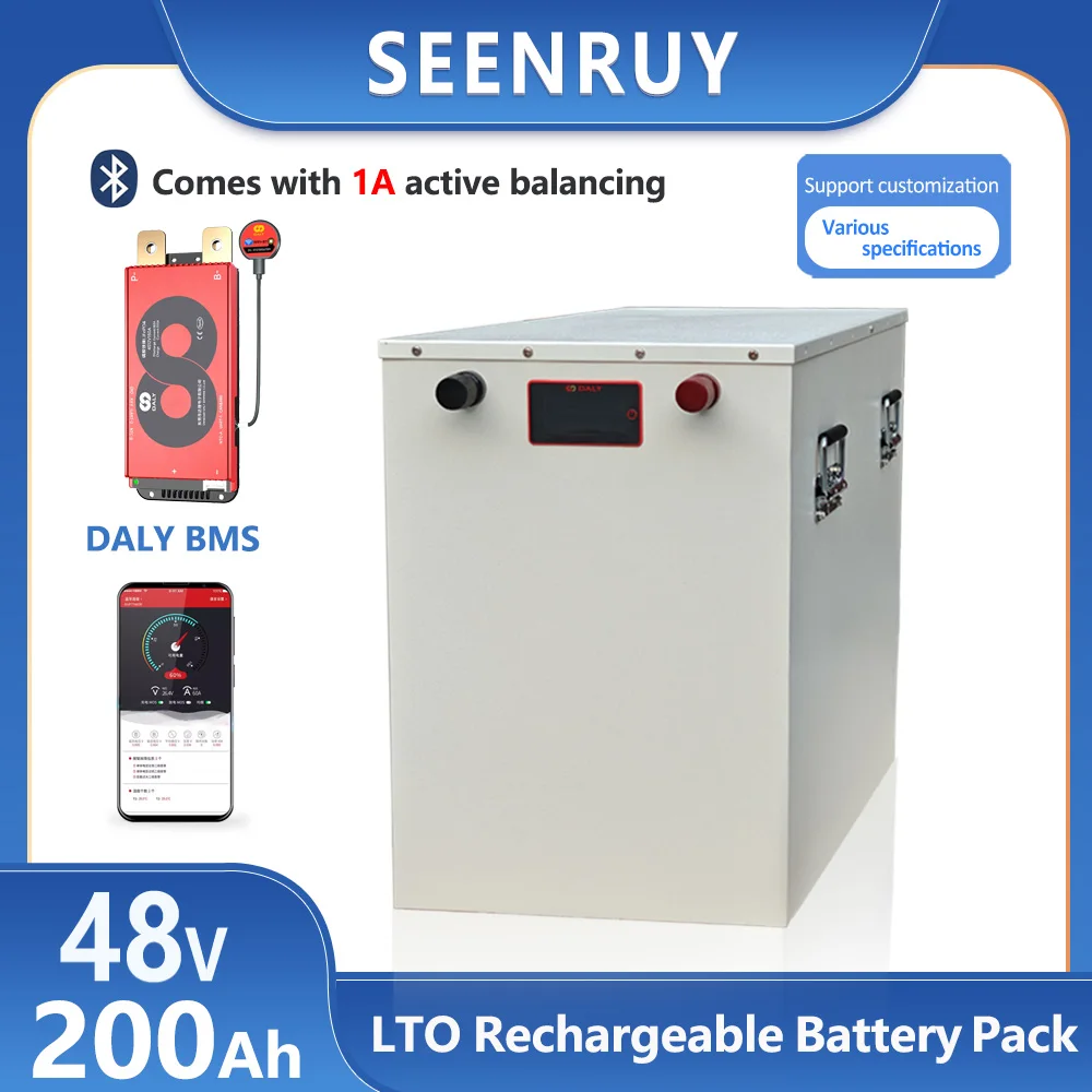 LTO 48V 200AH Large capacity  Lithium Titanate Battery with DALY BMS for Communication Base Station Emergency Power System