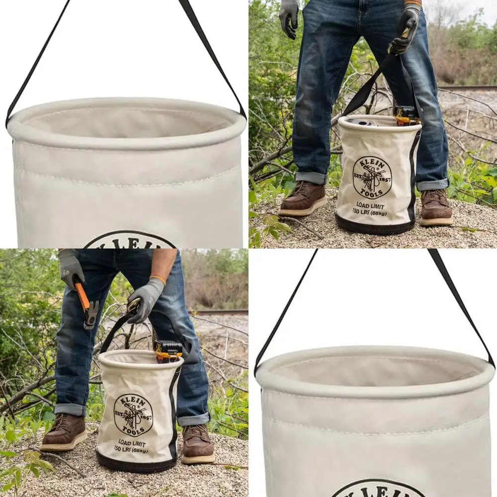 

Canvas Utility Bucket with Plastic Base and Drainage, 150-Pound Capacity