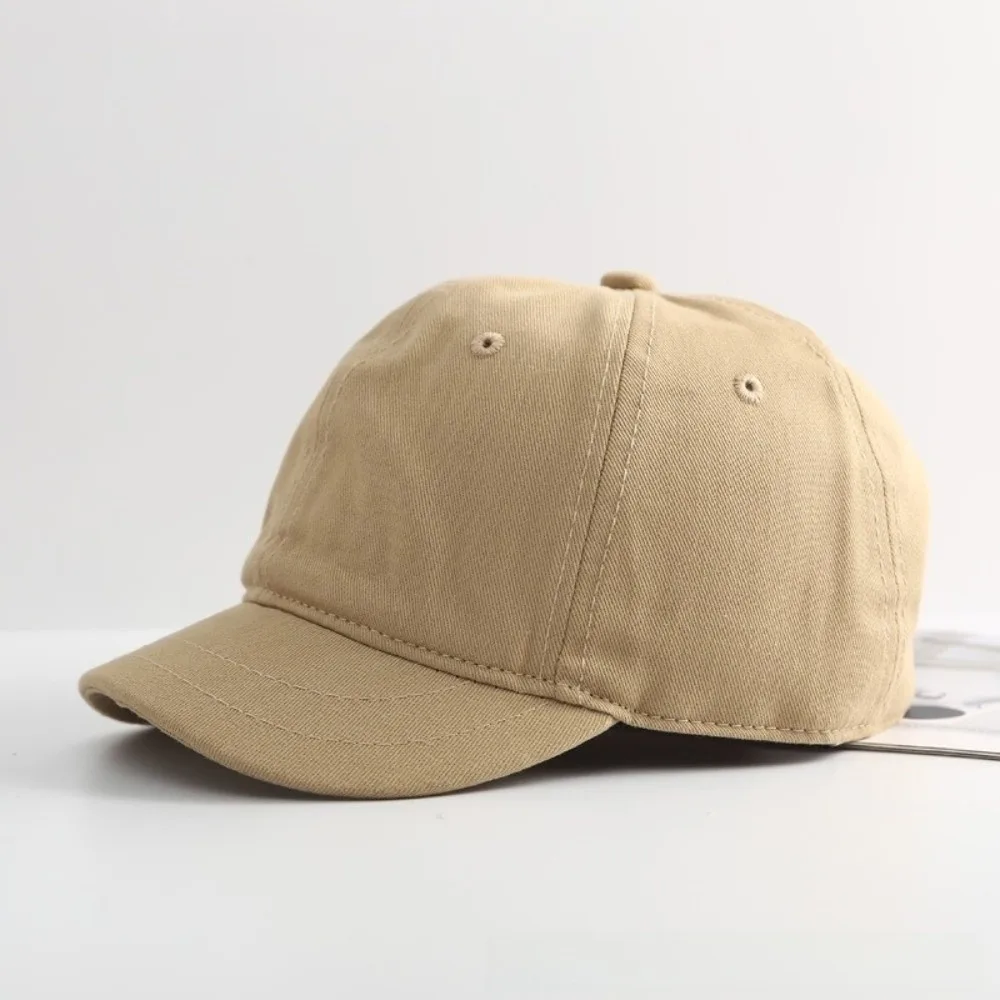Classic Short Brim Baseball Cap Soft Top Unisex Design Dad Hat Cotton Material Solid Color Sun Visor Hat Casual Wear