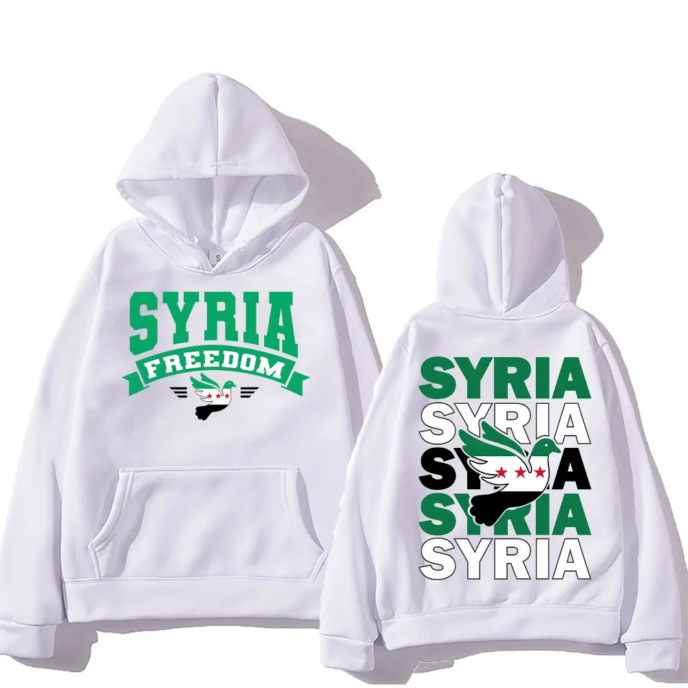 Syrian Freedom Hoodies Damascus Syria Dove of Peace Clothes Fashion Women Harajuku Aesthetic Graphic Pullovers Unisex Sweatshirt