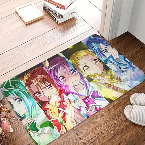 Pretty Cure Precure Princess Anime 미끄럼 방지 도어 매트 예 민트 아쿠아 드림 레모네이드 루즈 카펫 목욕 주방 매트기도 홈 Pretty Cure Precure Princess Anime 미끄럼 방지 도어 매트 예 민트 아쿠아 드림 레모네이드 루즈 카펫 목욕 주방 매트기도 홈