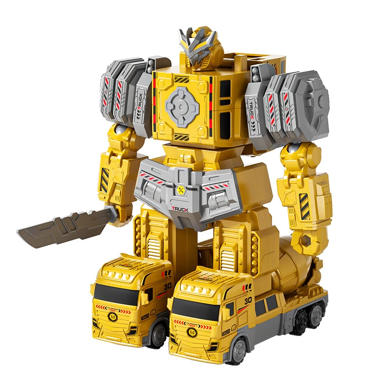 Robot de de deformación magnética, coche de ingeniería, bloques magnéticos para niños pequeños, juguete de actividades, coche Robot transformador de juguete