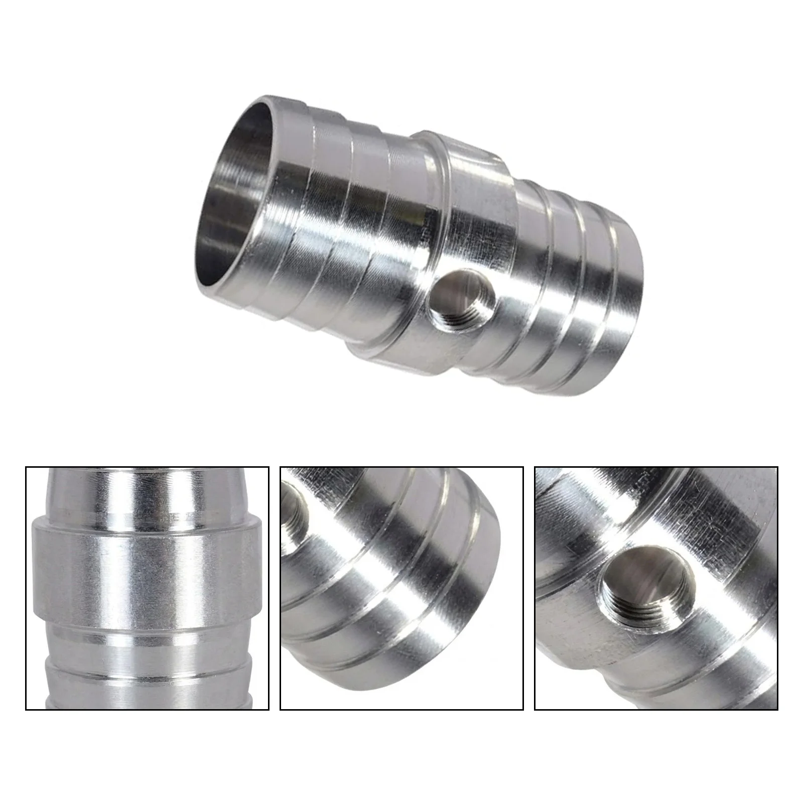 Aluminum Radiator Hose Barb Coupler 3 Pack with 1/8 Inch NPT Port Designed for 1-1/4 Steam Tube in Engine Applications