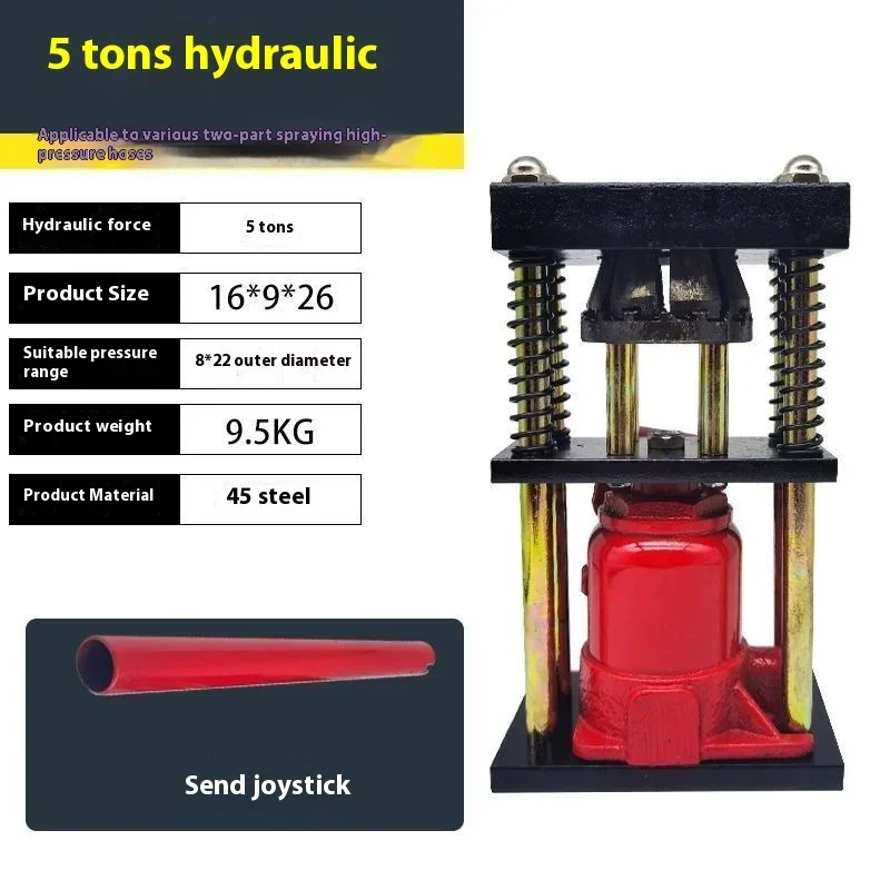 Manual Hydraulic Hose Crimper 8-Tooth D-Type 8-22mm for High Pressure Tubes