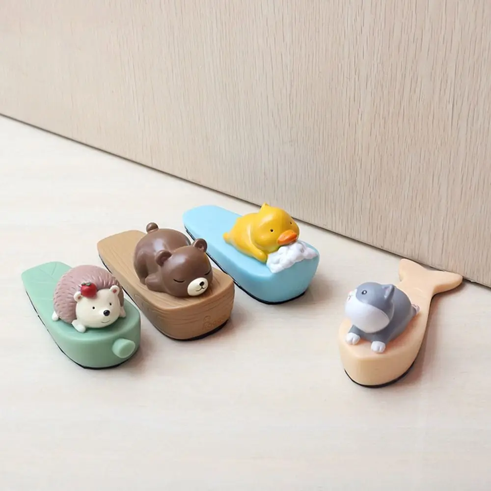 Cartoon PVC Cute Animal Door Stopper Home Door Stopper Windproof Anti-Collision Silent Door Stopper Home Decoration Ornaments