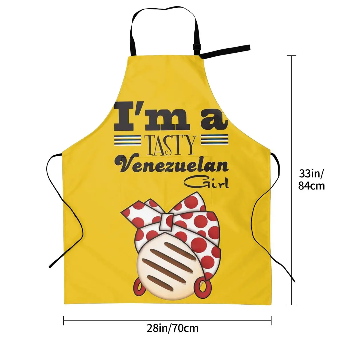 Arepa Venezuela Im A Tasty Venezuelan Girl Aprons Chef Cooking Cuisine Tablier Kitchen Cleaning Pinafore for Women Men Gardening