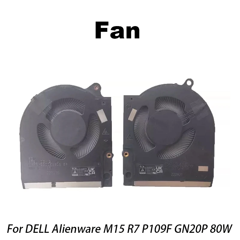 Cooling Fan Cooler Fan For Alienware M15 R7 P109F GN20P 80W High Quality 100% Tested Good Fast Ship