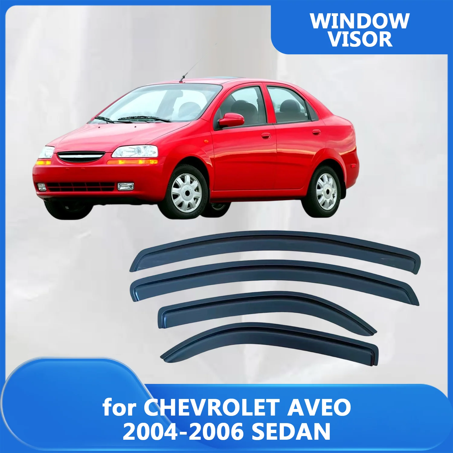 

Window Visor for CHEVROLET AVEO T200 2004 2005 2006 SEDAN Wind Deflectors Rain Guards Door Visor Vent Shades Ventvisor Exterior