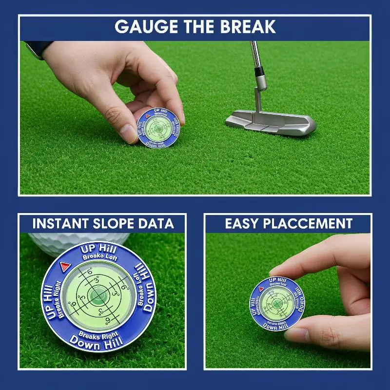 Golf Putting Alignment Aid Waterproof Slope Level Portable Training Tool for All Weather Golf Practice Use