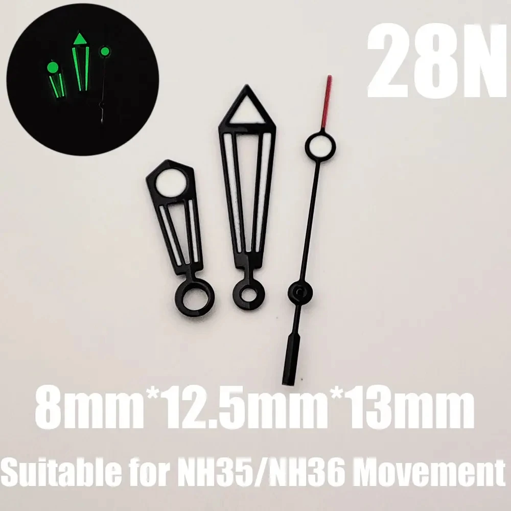 عقارب الساعة المضيئة باللون الأخضر، NH35، NH36، 72، 70، 4R، 7S، 27N-32N، ملحقات الساعة