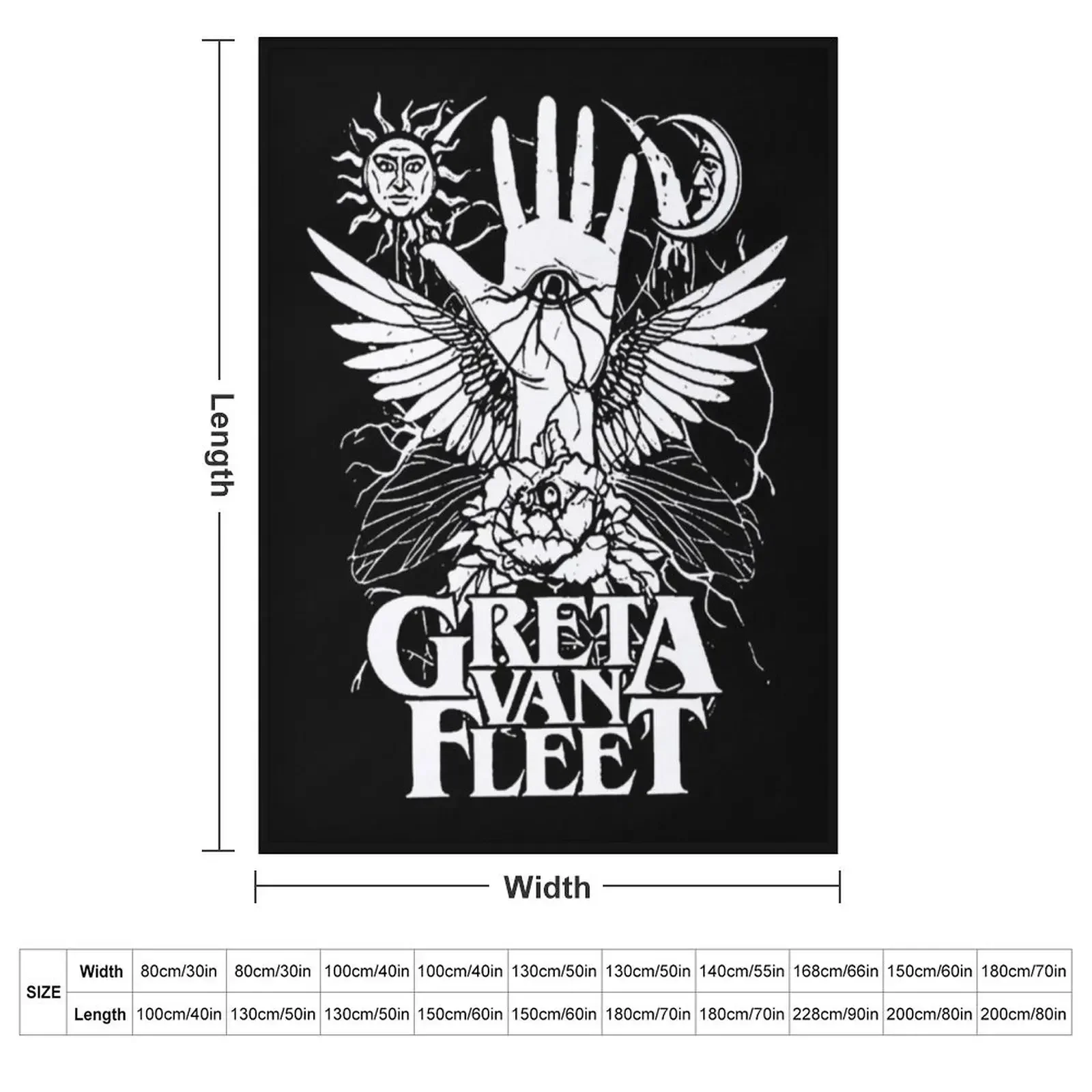 Greeta van fleet6 Greta Van Fleet Retro Musical Greta Van Fleet Rock Band Boho Throw Blanket for sofa Decorative Beds Blankets