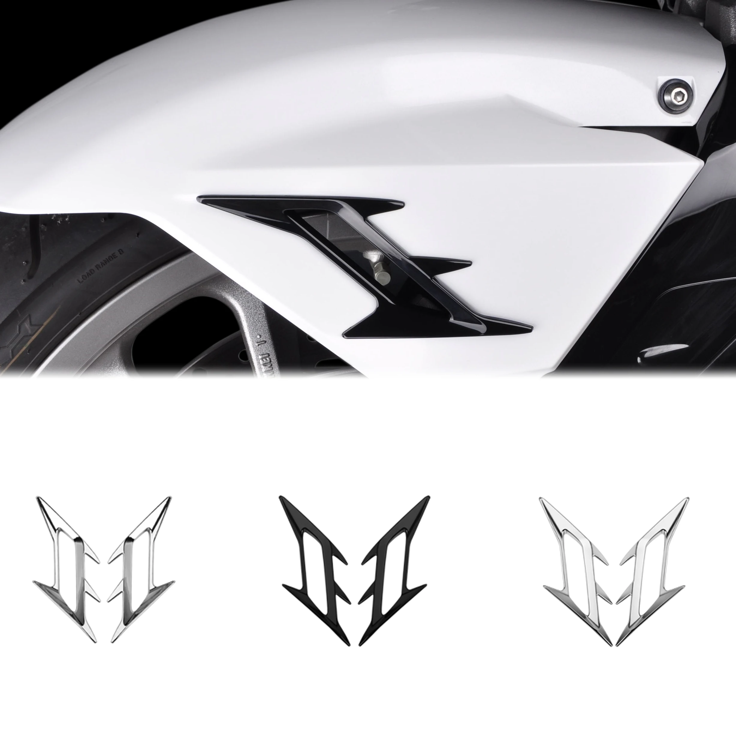 

Front Fender Vent Trim Kit Fairing Ventilation Mask For Honda Goldwing GL1800 F6B 2018-2023 Motorcycle Bright Black Panical