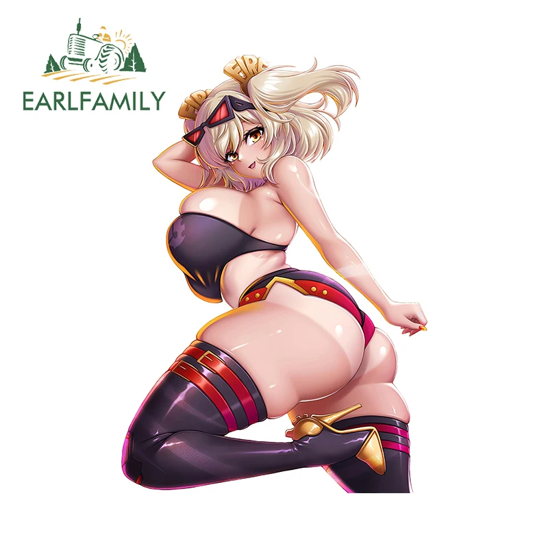 

EARLFAMILY Burnice White Zenless Zone Zero Waifu Car Stickers Hentai Butt Boobs Auto Car Accessories Vinyl Resistant Decals
